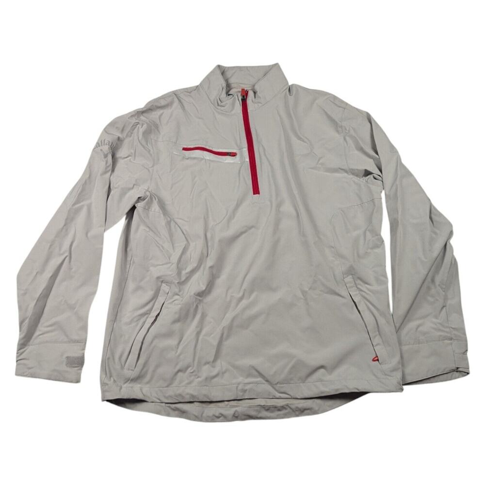 Callaway Weather Series Gray Pullover L Large Quarter Zip Mens